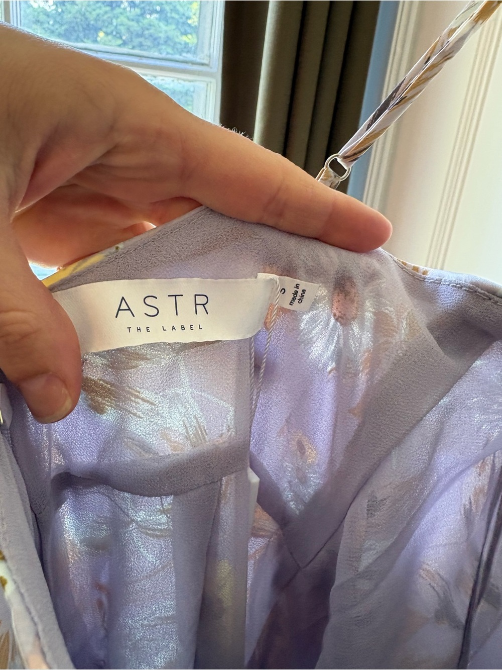 ASTR the Label | Giselle Dress in Lavender & Gold | Floral | High-Low Wrap Dress - Picture 7 of 13